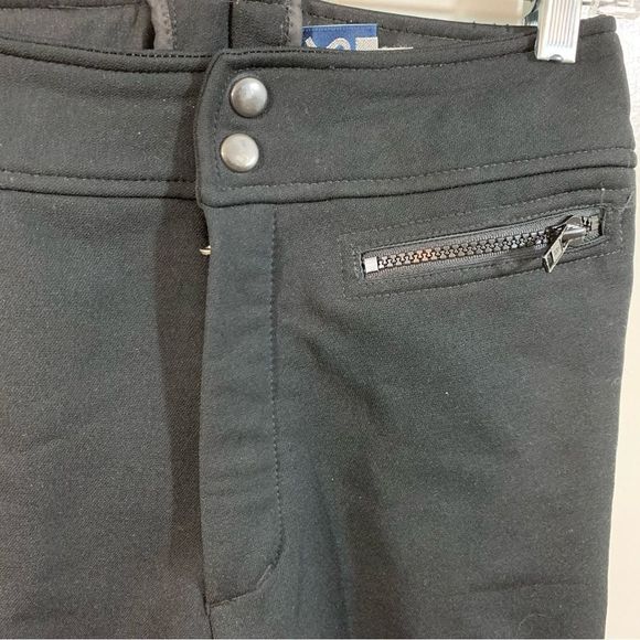 Schoeller of Switzerland Black Wool Blend Vintage Zip Warm Stirrups Ski Pants 8 - Picture 3 of 10